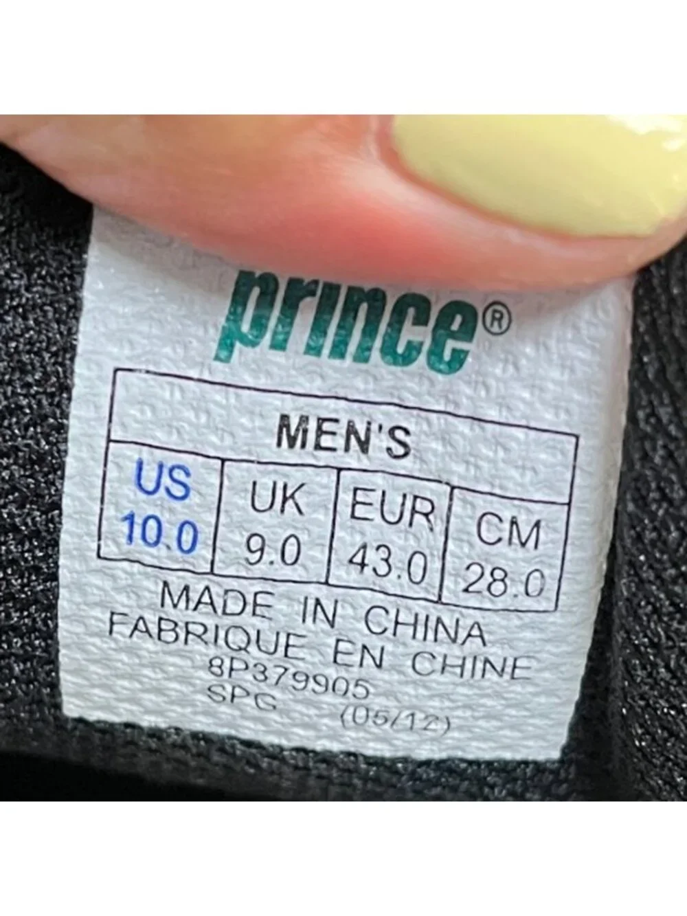 Prince T14 Mens Size 10 White Black Athletic Running Tennis Shoes Sneakers